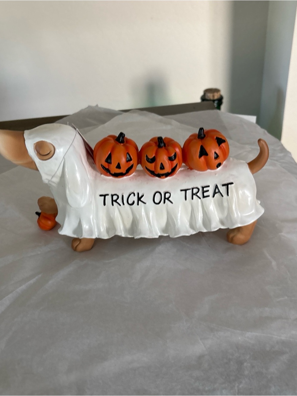 Ghost Dog Halloween Decor – Trick or Treat Dachshund with Jack-O’-Lanterns NEW - Picture 13 of 13